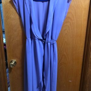 Vintage Lavender Semi Sheer Wrap Dress